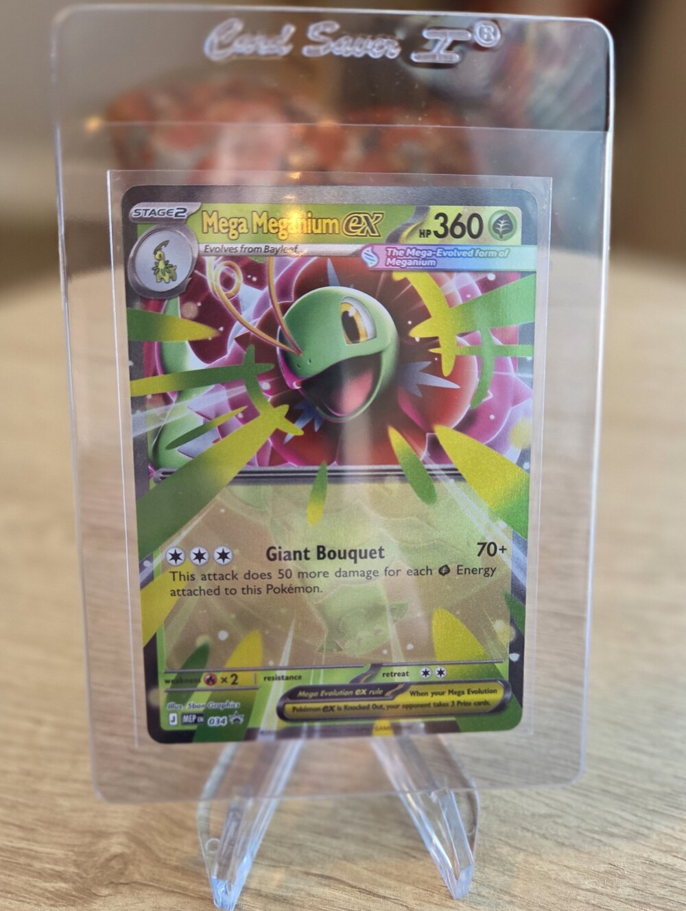 Mega Meganium ex Pokemon Card - Mega Evolution Promo Card #014 Trading Card